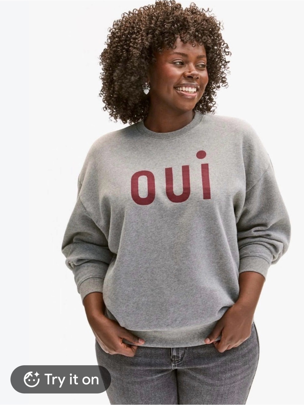 Clare V Oui Grey Sweatshirt